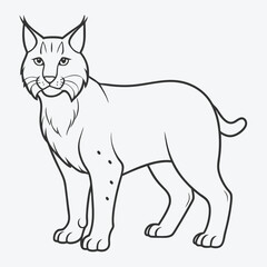 Stunning Lynx Line Art Vector Design for Creative Projects