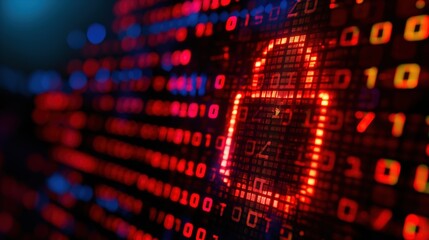 Digital lock symbol on a computer screen, representing the protection of data through advanced cybersecurity measures