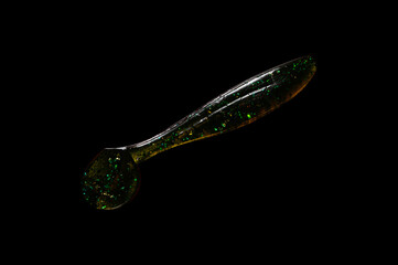 Colorful silicone fishing baits with plummets