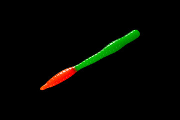 Colorful silicone fishing baits with plummets