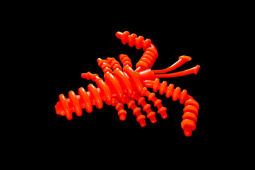 Colorful silicone fishing baits with plummets