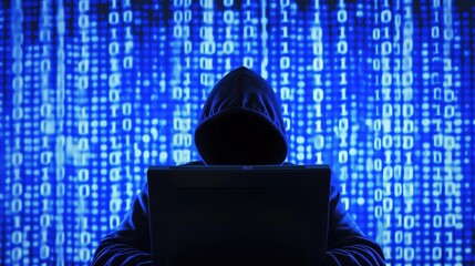 Hacker at computer, representing growing threat of cyberattacks and the need for robust cybersecurity measures