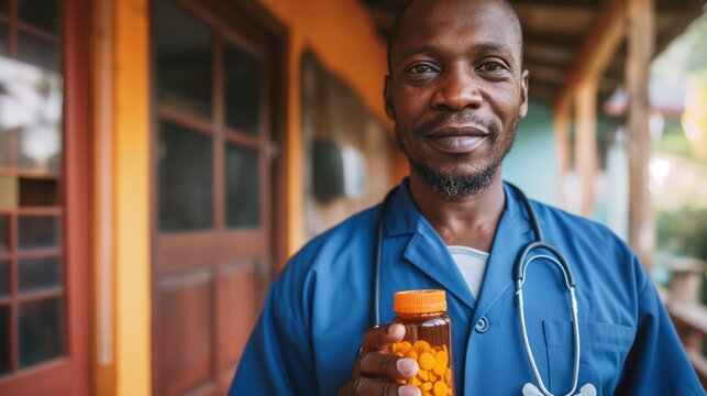 Individual holding a pill bottle, indicating the reliance on medication for managing chronic diseases and conditions