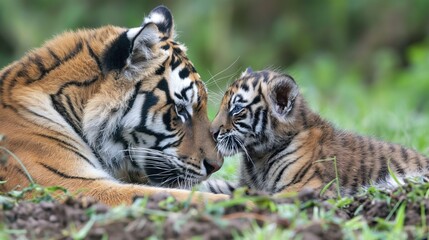 Obraz premium International Tiger Day on July 29th raises awareness about tiger conservation, promoting efforts to protect their natural habitats and ensure their survival