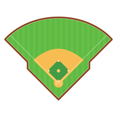 Baseball ground vector icon. Baseball sports grass pitch illustration. baseball game field vector