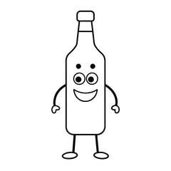 A funny bottle vector art illustration
