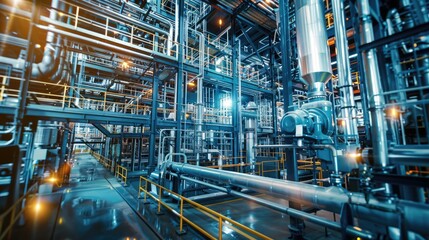 European industrial plant implementing digital transformation for efficiency