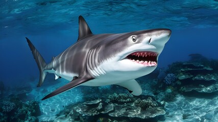 Fototapeta premium Ocean life, Underwater life, Humpback whale