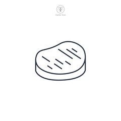 grilled steak Icon symbol vector illustration isolated on white background