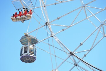 ferris wheel on a blue sky