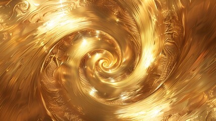 Abstract elegance spiral pattern gold texture with light reflection, golden texture background and wallpaper.