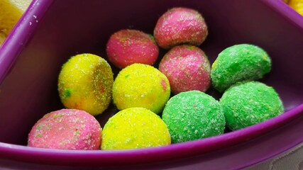 Colorful and delicious home made cookies