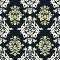 Classic Damask Seamless Pattern - Vector Illustration for Elegant Textile Design 