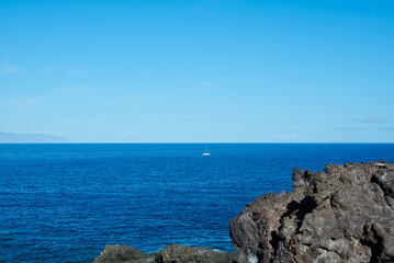 Atlantic Ocean and Los Gigantes view from Tenerife Island Spain