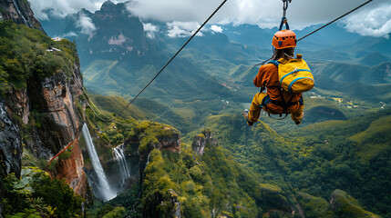 Epic Mountain Ziplining Adventure Panorama