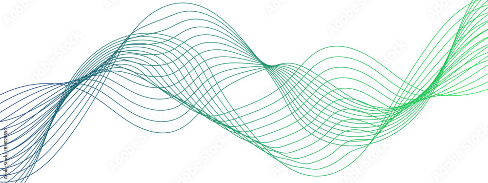Poster abstract colorful glowing frequency sound wave technology curve lines with data frequency gradient l