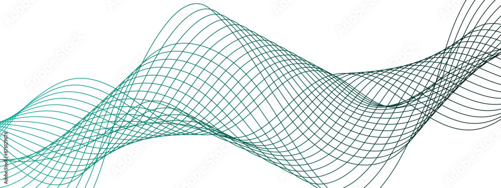 Poster abstract modern stream wave colorful glowing frequency sound wave technology curve lines background.