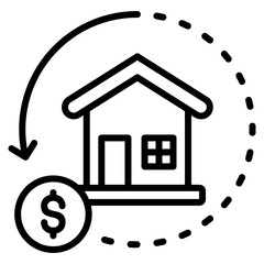 Return On Assets  Icon Element For Design