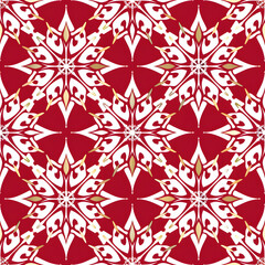 Fototapeta premium Seamless snowflake patterns background