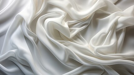 Fototapeta premium a close up of a white silk with a white background
