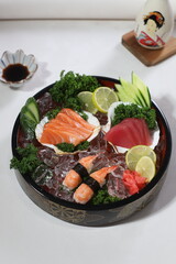 grilled salmon with vegetables