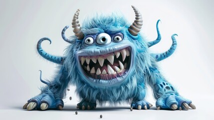 3D monster cartoon character