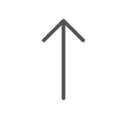 Arrow icon outline and linear vector.	
