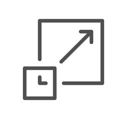 Arrow icon outline and linear vector.	
