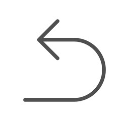 Arrow icon outline and linear vector.	
