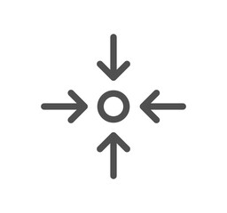 Arrow icon outline and linear vector.	
