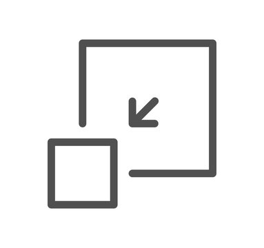 Arrow icon outline and linear vector.	
