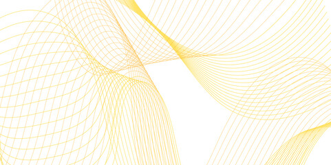 Vector wave and curve lines flowing dynamic gradient golden isolated on transparent background. Digital future technology concept.  Science, banner, business, poster, template, music background.