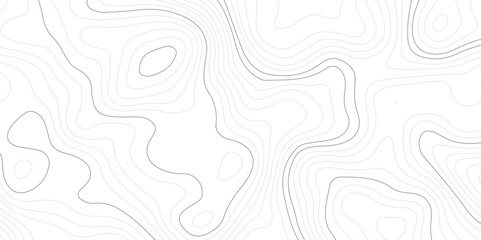 Black and white wavy paper curve relief abstract topographic map background. Geographic mountain relief. Topographic map lines, contour background. Abstract wave lines background. Vector illustration.