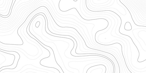 Black and white wavy paper curve relief abstract topographic map background. Geographic mountain relief. Topographic map lines, contour background. Abstract wave lines background. Vector illustration.