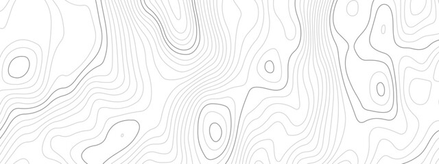 Topographic wave and curve line contour map background. Abstract wavy topographic map and curved lines background. Abstract geographic wave grid line map. Vector illustration.