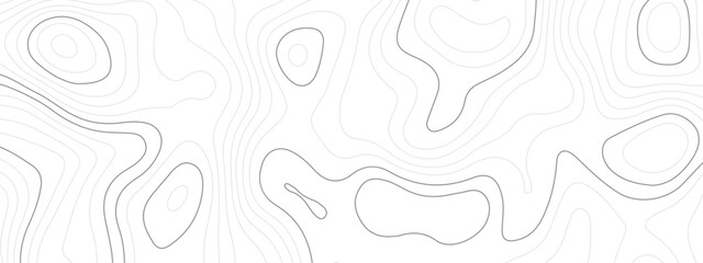 Fototapeta premium Abstract topographic wavy curve line background. Topography map pattern, Geographic curved relief. Topographic lines background. Vector illustration.