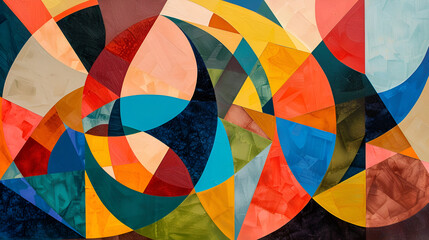 Fototapeta premium abstract colorful background with geomatics shapes. generated by Ai