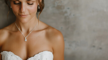 A bride in a white off-the-shoulder dress exudes elegance and sophistication