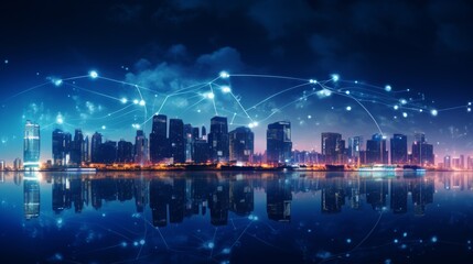 5G, 6G, Big data wireless network, high speed internet, cloud computing or connect diagram technology, Data storage, service, synchronize, online, financial, Connectivity global, smart city, Gen AI