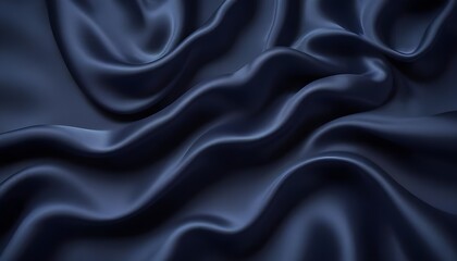 Obraz premium Navy blue walvet fabric abstract wavy background