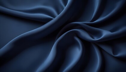 Fototapeta premium Navy blue walvet fabric abstract wavy background