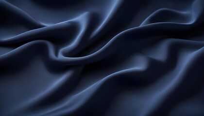 Obraz premium Navy blue walvet fabric abstract wavy background
