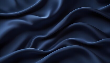 Obraz premium Navy blue walvet fabric abstract wavy background