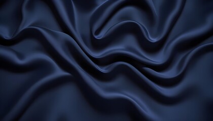 Obraz premium Navy blue walvet fabric abstract wavy background