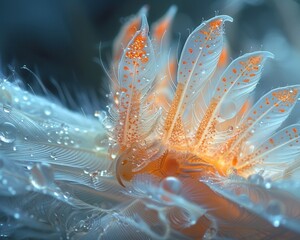 Macro Close-up of Chicken Mite on Feather Revealing Intricate Body Structure and Legs