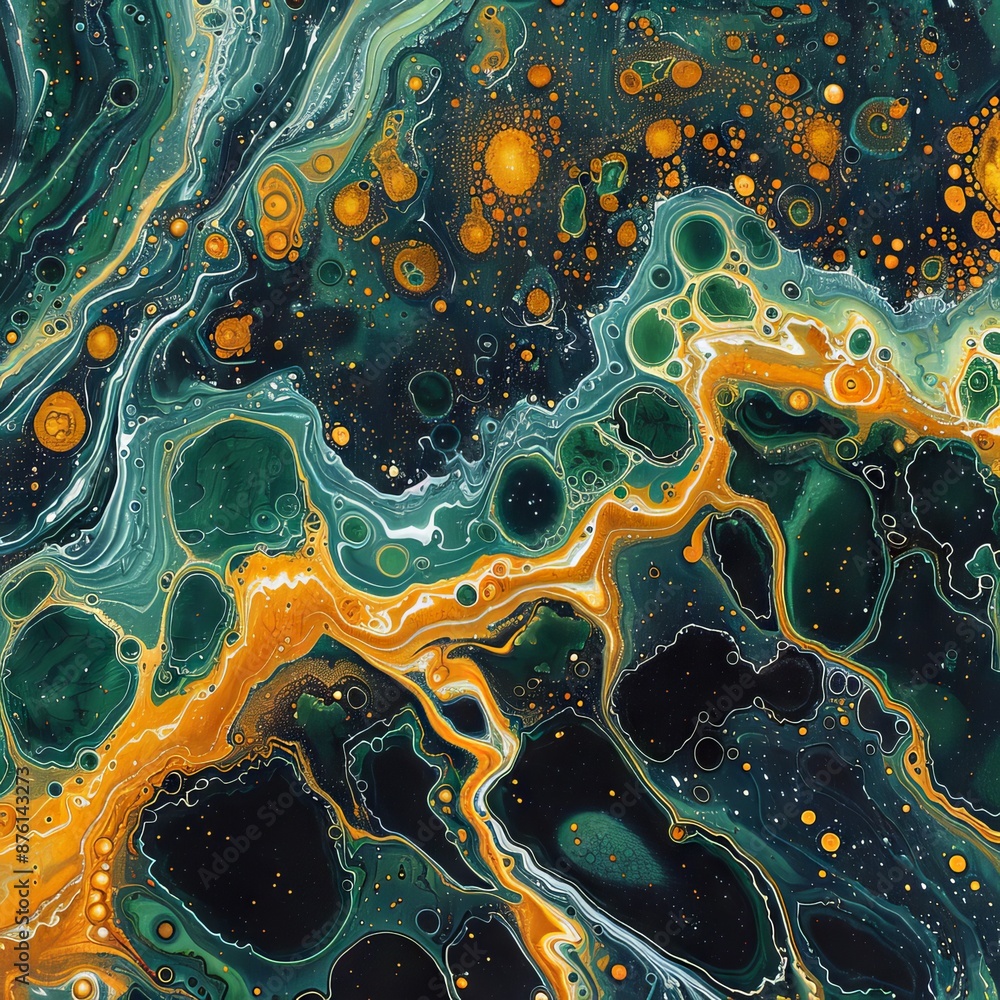 Poster abstract fractal background with space