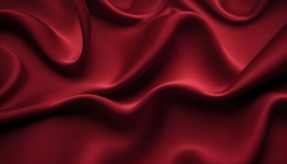 Obraz premium Dark red walvet fabric abstract wavy background