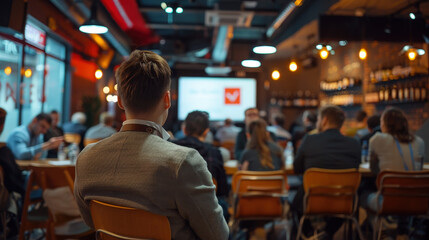 Insurtech accelerator event with startups pitching