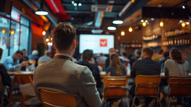 Insurtech accelerator event with startups pitching