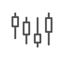 Graph icon outline and linear vector.	
